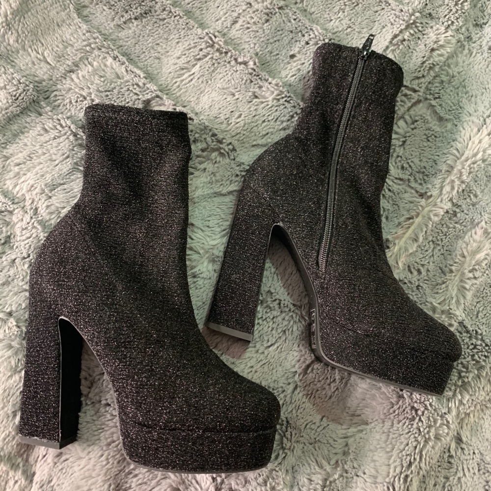 Asos high heeled glitter shoes